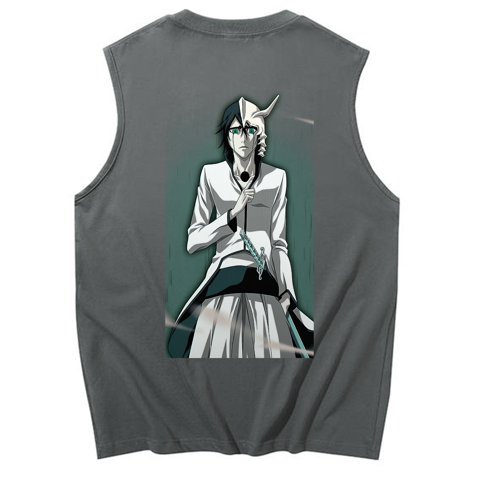 （画像用） ブリーチ ウルキオラ·シファー BLEACH Ulquiorra cifer コットン100％タンクトップ（背面プリント）
